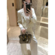 两件套装 Sun雅乔 气质白色阔腿裤 短西服女时尚 月石典藏 秋季