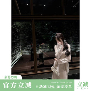 新款 夏季 新中式 国风蕾丝空调衫 外套女 雅乔 外披薄长袖 忆江南