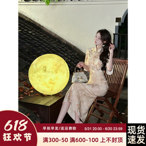 Sun雅乔【柳如玉】夏季女装连衣裙提花新中式国风书香感旗袍裙
