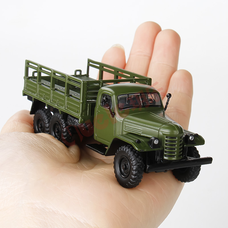 麦思迪1/64解放卡车军事车CA30合金属汽车礼物摆件儿童玩具