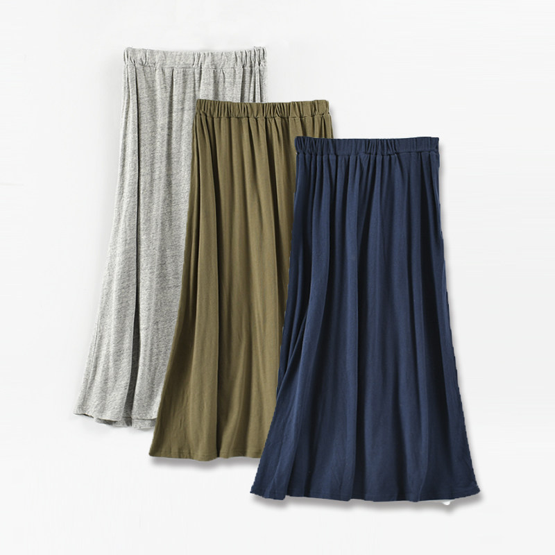 lady pure cotton Sen family skirt soft ventilation Washed cotton Tianzhu cotton longuette longuettein the Women's clothing/Boutique , Skirts  category - from Buy2taobao.com to provide professional Taobao agent buy service