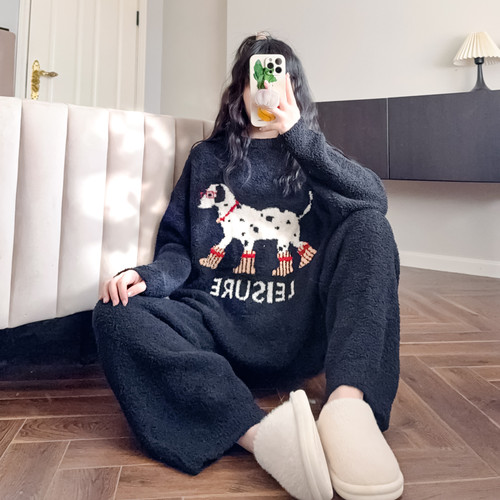 秋冬季软绵绵睡衣加厚保暖家居服