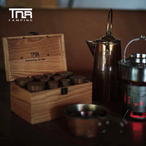 TNR露营木质密封调味盒套装