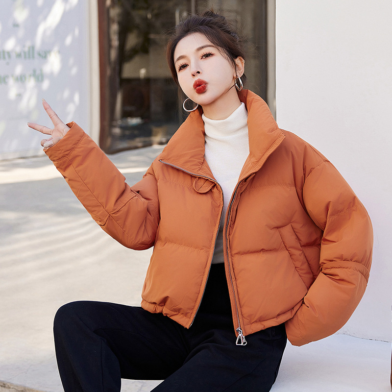 显白羽绒服女小个子面包服外套冬