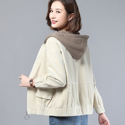 Corduroy Jacket Women's Korean loose spring and autumn clothes new fashion and versatile women's jacket trend in 2020