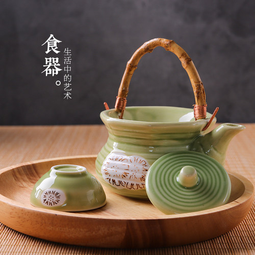 汤壶日料海鲜壶土瓶蒸海参茶壶