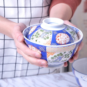 日本外贸进口万古伊盖碗个性创意盖浇饭碗和风系套装组合家用汤碗
