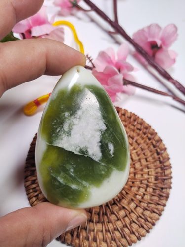 陕西蓝田玉天然翠色原石手把件石来运转文玩奇石藏品原产地直销