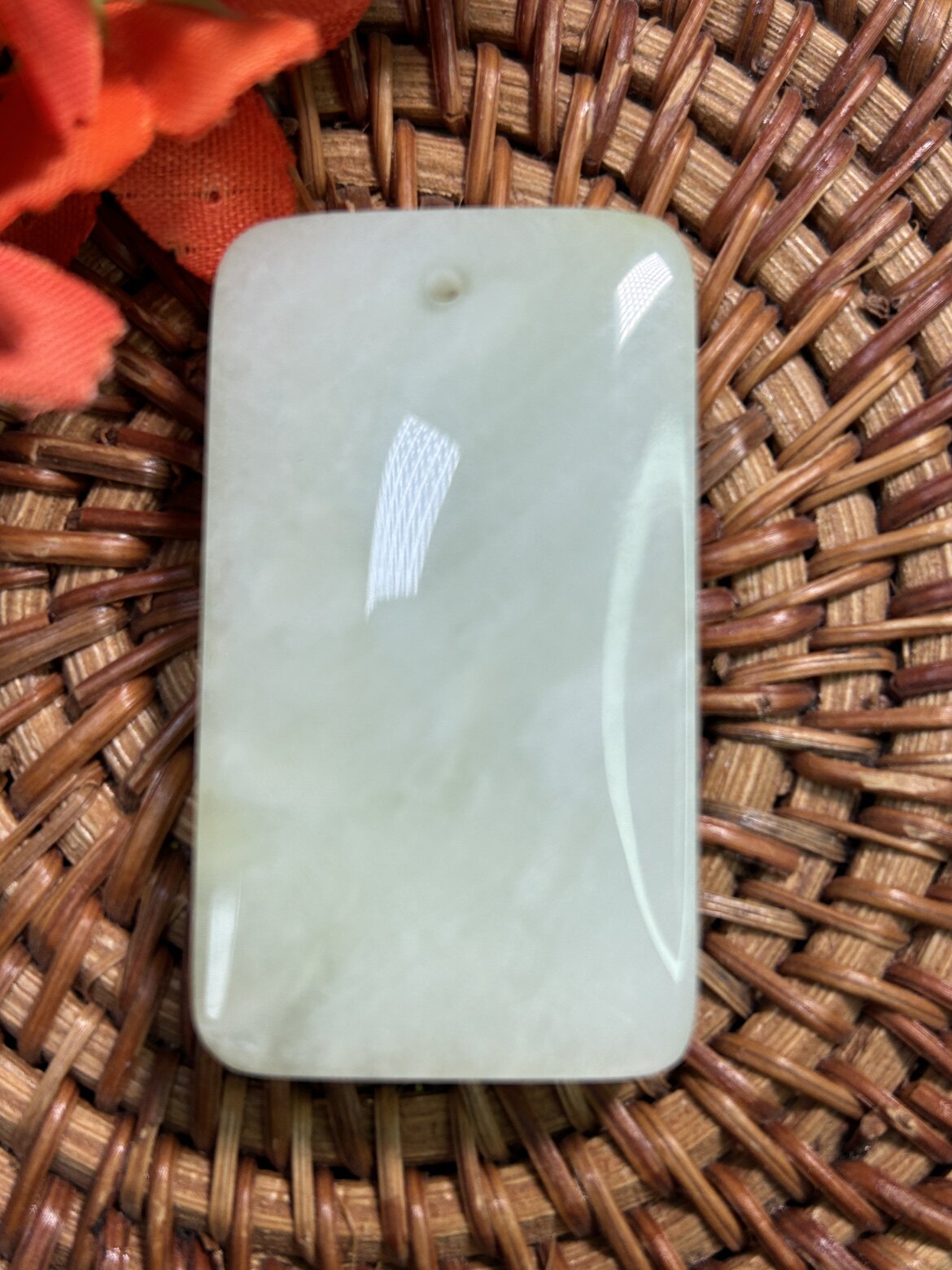 吉祥如意平安无事牌简约雅致正品活玉蓝田玉原产地直销