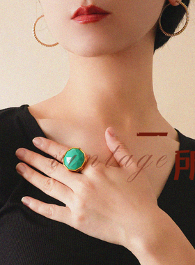 一所！欧美中古戒指夸张设计感