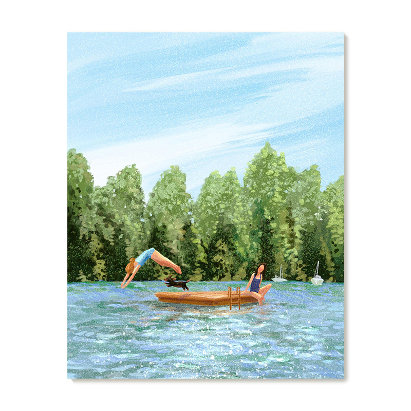 【艺术版画】插画师Subin复刻艺术版画清新韩系治愈风景装饰画芯