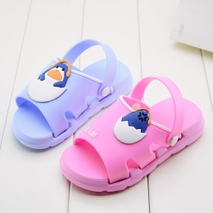 美人桥夏季儿童拖鞋小孩凉鞋沙滩女男童家居夏EVA泡沫后带跟宝宝