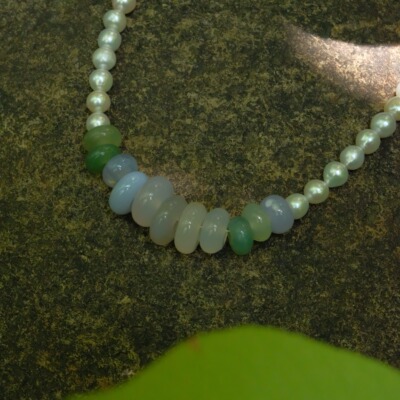 《爪哇秘境》旷境疗愈系天然玛瑙岫玉跑环微皱皮巴洛克珍珠项链