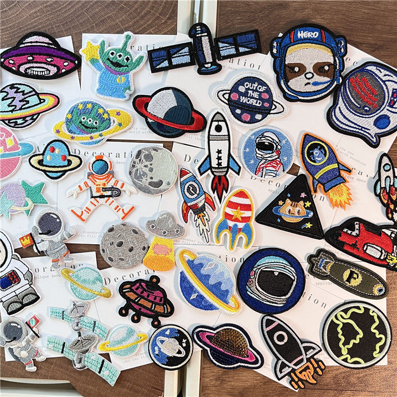 心心227外贸出口刺绣布艺飞碟宇航员火箭胸针胸花趣味别针徽章,饰品/流行首饰/时尚饰品新,胸针,淘宝优惠券,粉丝福利购,淘宝优惠卷