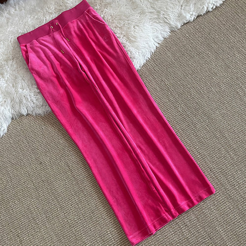 金丝绒休闲裤胖MM阔腿裤外贸长裤