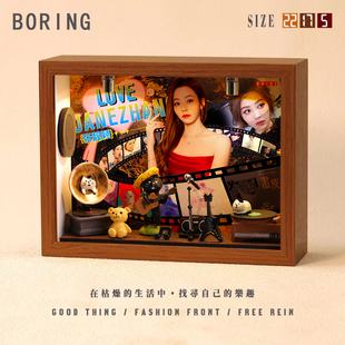 张靓颖周边专辑相框小屋小纪念创意音乐造景手工礼物微缩装饰摆件