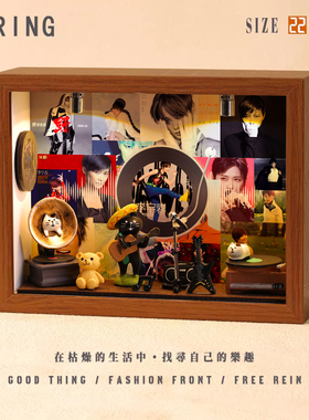 李宇春周边diy相框小屋想念创意造景摆件装饰小礼物微缩专辑生日
