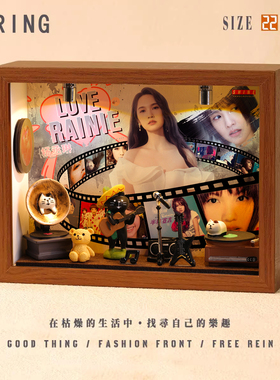 杨丞琳周边专辑相框小屋小纪念创意音乐造景手工礼物微缩装饰摆件