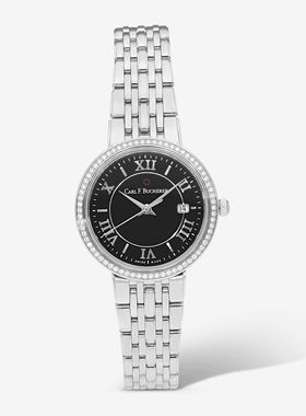 Carl F.Bucherer 宝齐莱 镶钻超薄瑞士石英时尚简约女士手表10315