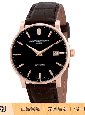 FREDERIQUE CONSTANT康斯登 18K玫瑰金超薄瑞士自动机械男士手表