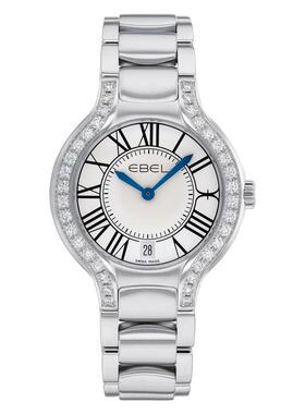EBEL玉宝Beluga大白鲸 时尚镶钻超薄简约瑞士石英女士手表1216071