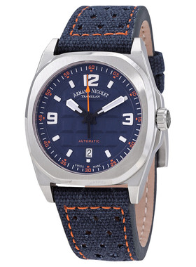 Armand Nicolet艾美达 8边型夜光防水瑞士自动机械商务休闲男手表