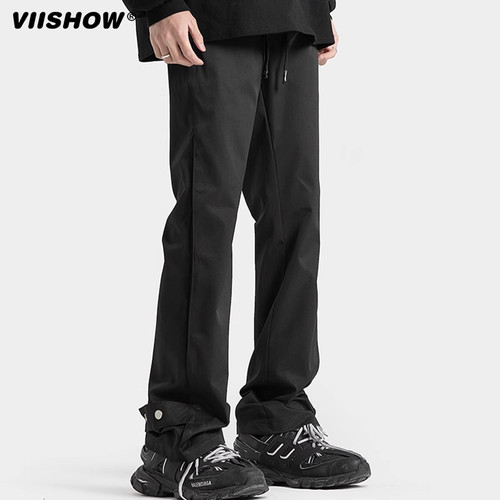 VIISHOW美式工装休闲裤男直筒宽松潮牌长裤子春季阔腿工装裤男款
