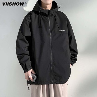 VIISHOW美式 vintage冲锋衣男新款 山系户外防风防水登山服情侣外套