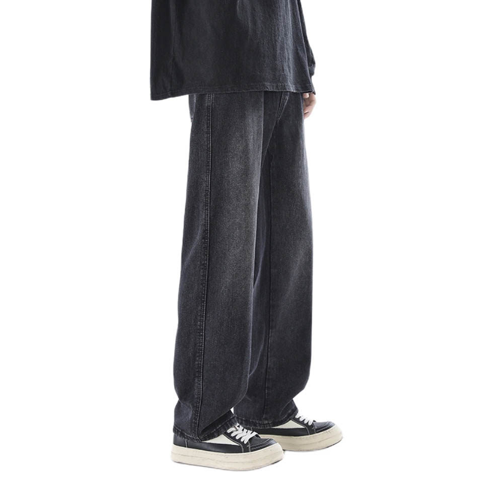 VIISHOW水洗牛仔裤男夏季新款宽松百搭直筒潮牌cleanfit阔腿裤子