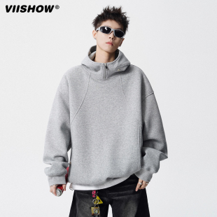 秋季 卫衣男款 宽松情侣外套潮牌复古休闲上衣 重磅开衫 VIISHOW美式