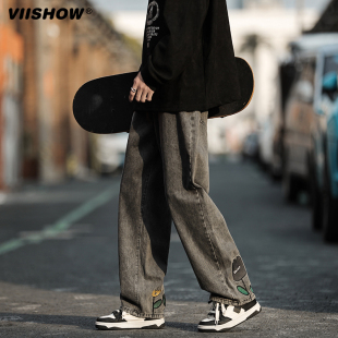 长裤 VIISHOW牛仔裤 2024新宽松直筒男生休闲阔腿美式 夏季 子 男款