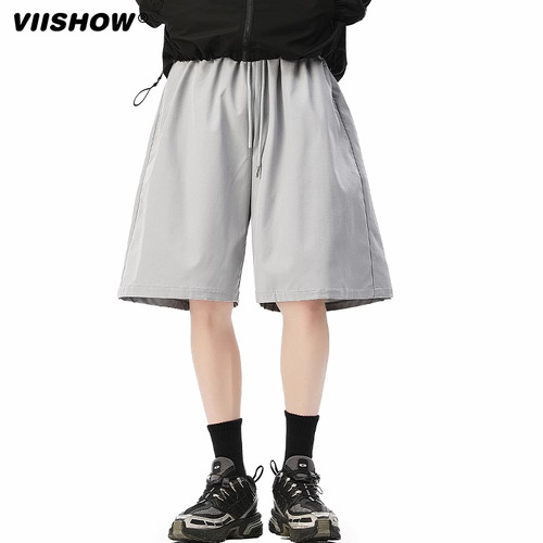 VIISHOW多巴胺薄款速干五分裤男夏户外徒步运动短裤美式休闲裤子