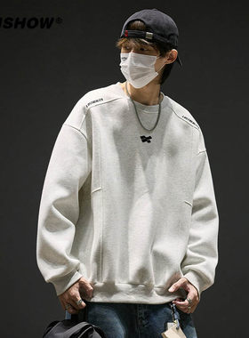 VIISHOW卫衣男2026美式vibe潮牌印花重磅长袖宽松百搭情侣套头衫