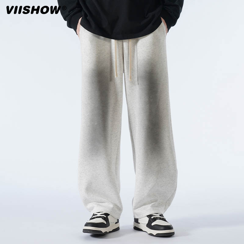 VIISHOW宽松涂鸦抽绳运动裤