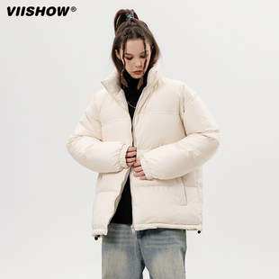 VIISHOW潮牌基础立领加厚90鸭绒羽绒服男情侣保暖宽松休闲外套潮