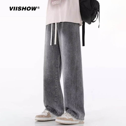 VIISHOW高街松紧腰牛仔裤