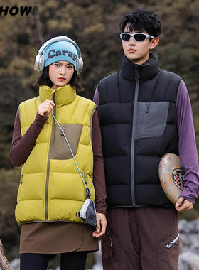 VIISHOW山系户外登山马甲男士冬季新款宽松外套保暖防寒情侣羽绒