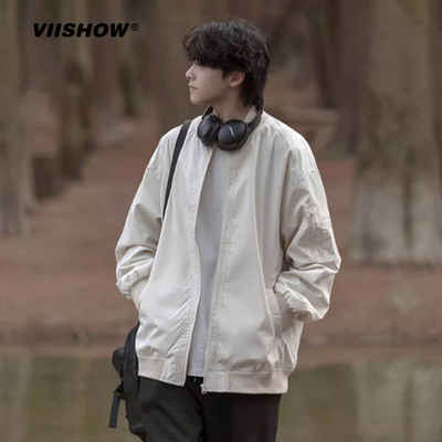 VIISHOW美式棒球服飞行员夹克