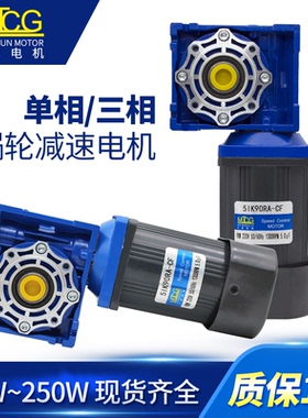 蜗轮蜗杆中空减速电机RV30 RV40直角电机40W-250W电动机220V/380V