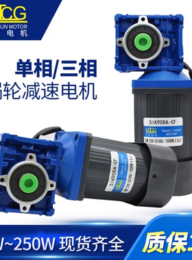 调速蜗轮蜗杆减速电机RV30 RV40直角电机40W-250W电动机220V/380V