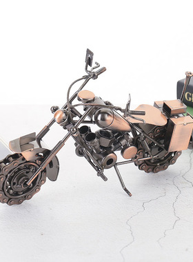 特大号摩托车模型 欧式家居摆件客厅家装饰品 铁艺工艺品