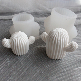 亚马逊热卖 diy水晶滴胶模具仙人掌蜡烛硅胶模具摆件 蜡烛手工皂