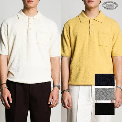 Militora917夏季度假棉混纺老钱优雅松弛百搭针织短袖圈圈纱Polo