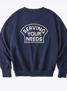 现货 SERVING YOUR NEEDS/Needs Crewneck 圆领前后印花毛圈卫衣