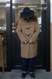 英产GLOVERALL 袖长定制版 Morris牛角扣羊毛渔夫大衣女款LS0313