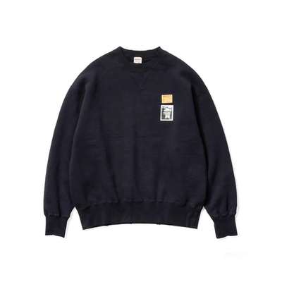 REMOCREVO Distressed Washed Crew-Neck SWEATSHIRT破坏水洗卫衣