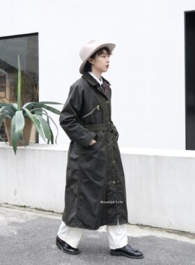 英产Alexa Chung X Barbour 限量钟小姐EDNA系列涂蜡风衣女款