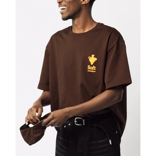 T恤都市潮流简约两色选 陶罐丝网印花宽松圆领短袖 SOFT CONTAINER