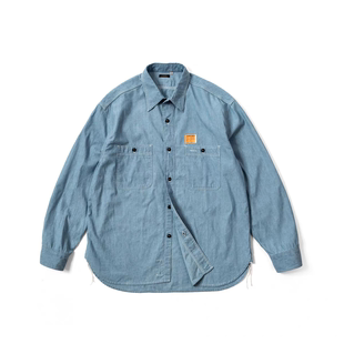 REMOCREVO ChambrayWorkShirts 青年布衬衫春秋男士休闲衬衫