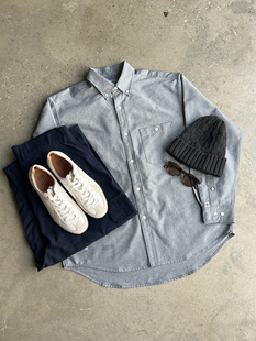 BROOKLYN GARMENTS  日本COOLMAX机能面料  抗皱宽松风格长袖衬衫